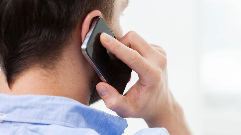 man on phone